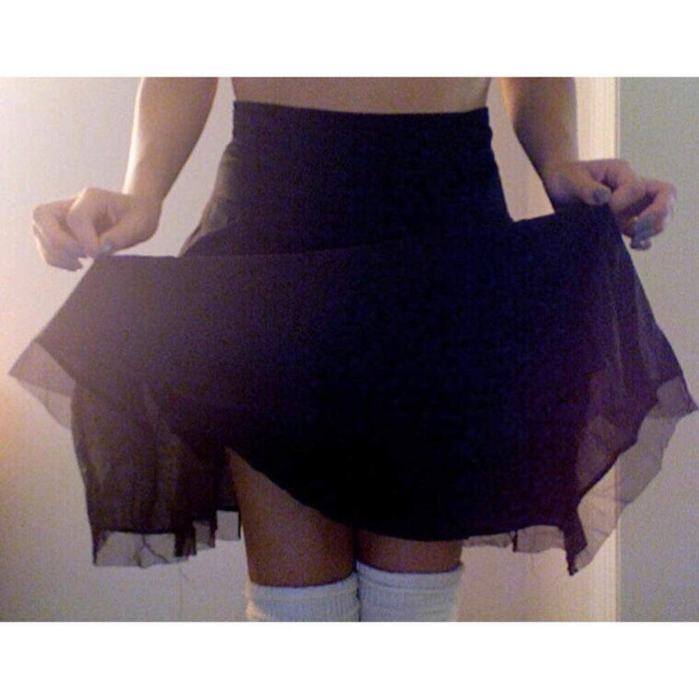 🖤 Black Vintage 80s Skirt High Waisted Tule 🖤